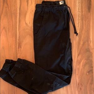 Men’s black cotton joggers